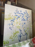 自油自画数字油画diy风景花卉减压手绘油画客厅装饰画儿童diy手工油画挂画 紫丁香与雏菊50*70 绘画套装+柚木纹实木画框 实拍图