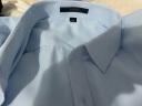 罗蒙（ROMON）纯色商务职业正装男士白衬衫工装男装短袖衬衣男CS72蓝色2XL 晒单实拍图