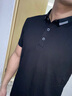 啄木鸟官方品牌短袖T恤男夏季POLO中青年上衣服休闲翻领舒适体恤上衣 A347-T153黑色 L (115斤-130斤) 实拍图