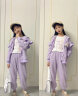 迪士尼女童套装春秋加绒洋气冰雪奇缘儿童卫衣裤子两件套童装 紫色 130CM 晒单实拍图