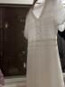 拓涩（TUOSE）连衣裙 香港潮牌夏季新款白色复古山本过膝很仙的法国小众连衣裙收腰显瘦长裙 白色 M 晒单实拍图
