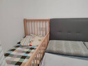秋莹可升降榉木拼接床实木儿童床婴儿床加宽拼接大床小孩床边床拼接床 三面侧升5cm床垫+7A抗菌纯棉床围 可升降长200宽100高35【60护栏】 实拍图
