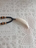 顾静飞实物拍摄大獒牙原色牙真黑狗牙齿狼牙项链男女本命年吊坠饰品激光刻字 超大号4.5-4.6cm黑绳 实拍图
