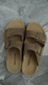 西遇平底勃肯凉拖鞋女2025新款夏季外穿一字拖鞋森系新复古回潮凉鞋 卡其色 36 实拍图