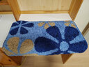 进门地垫吸水门垫定制门厅入户门垫卧室厨房卫浴脚垫家用防滑垫子脚踏垫 蓝花朵 50x80cm(常规尺寸) 实拍图
