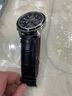 老皮匠手表带 代用欧米茄表带浪琴天梭真皮表链 男女柔软牛皮蝴蝶扣配件 黑色原线 银色扣 22mm 实拍图