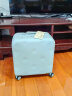 不莱玫方形行李箱女大容量18英寸plus万向轮拉杆箱登机旅行箱 灰绿色 晒单实拍图