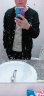 古莱登GODLIKE-针织衫外套男秋冬装新款加厚男菠萝针毛衣简单款日系纯色针织开衫 黑色 3XL 实拍图