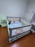 大象妈妈床围栏旗舰版一体式宝宝床挡 垂直升降加高儿童床护栏 古堡灰QJ 三面装 1.8*2米床垫适用 实拍图