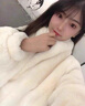 宏资琦羊羔毛外套女秋冬2025新款韩版学生连帽毛绒绒加厚保暖棉服外套女 白色 S （建议88—105斤） 实拍图