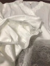 MOXTOC轻奢睡衣女夏季冰丝长袖开衫大码性感亲肤材质纯色家居服套装 天使白（长袖+长裤） L（建议100~120斤） 晒单实拍图