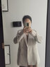 AMII职业西服套装女春夏新款休闲外套时尚西装两件套 卡其(西装) S (155) 实拍图
