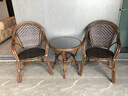 紫叶户外桌椅组合阳台藤椅三件套花园露天露台室内餐桌室外庭院休闲椅 2【曼哈顿藤椅】+1【圆桌D58 整装】 实拍图
