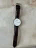 时仕（SEURE）适用dw表带男女小牛真皮针扣手表配件皮表带 DW手表带 黑色平纹金扣 14mm 实拍图