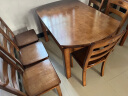 贝特森 餐桌 实木餐桌椅组合 可伸缩折叠中式椭圆形饭桌子 【胡桃色/海棠色/榉木色】可选 一桌六椅【1.2米/1.38米】可选 实拍图