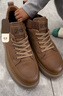 森达板鞋男商场同款工装休闲短靴V3045DD3 棕色绒里 43 实拍图