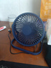 众得利迷你电风扇台式桌面迷你USB插电款学生寝室宿舍办公室卧室客厅小型制冷便携式台扇创意配件 .一档调节+USB直插【深蓝色】5寸 实拍图
