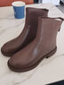 Walker Shop奥卡索时装靴女加绒羊皮皮靴女瘦瘦靴保暖短靴马丁靴子女M145267 实拍图