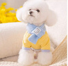 憨憨宠 狗狗衣服猫衣服宠物泰迪衣服冬季猫咪衣服小型犬衣服幼犬秋冬服 黄色 小熊小围巾卫衣 M号建议体重5-8斤 实拍图