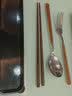 慕质（MUZHI）便携餐具筷子勺子套装学生上班族餐具盒便携式筷子勺子叉子三件套 银色 勺+叉+筷子(配盒+袋) 实拍图