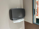 博莎朗酒店卫生间擦手纸巾盒挂壁式厕所洗手间插手抽纸盒免打孔厨房家用 B-255 银灰色-免打孔 晒单实拍图