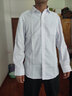啄木鸟白衬衫男秋冬季新款男士商务休闲纯色免烫长袖衬衫修身职业工作装 白色（款） 常规 L 实拍图