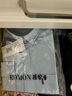 罗蒙（ROMON）100%纯棉牛津纺长袖衬衫男士春夏款中青年翻领商务休闲工装衬衣男 1022紫白条 40 实拍图