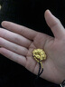 老庙黄金吊坠双鱼锦鲤锁包项链女足金古法平安长命锁成人锁母亲节礼物 约：2.4g 实拍图