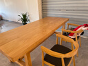 旺家星北欧实木大书桌简约现代客厅长条桌椅组合休闲区多人学习桌工作台 长桌：220*90*78板厚8cm【全实木 实拍图