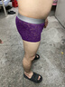 莫代尔冰丝男士内裤男轻薄透气速干平角裤透明薄款性感个性镂空潮流裤头 紫色+红色+蓝色（装） 3条 2XL 实拍图