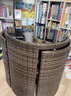 筑家星宇户外桌椅庭院可折叠藤椅三件套室外休闲收纳藤编小桌椅阳台小茶几 古典咖圆桌【无坐垫抱枕】 实拍图