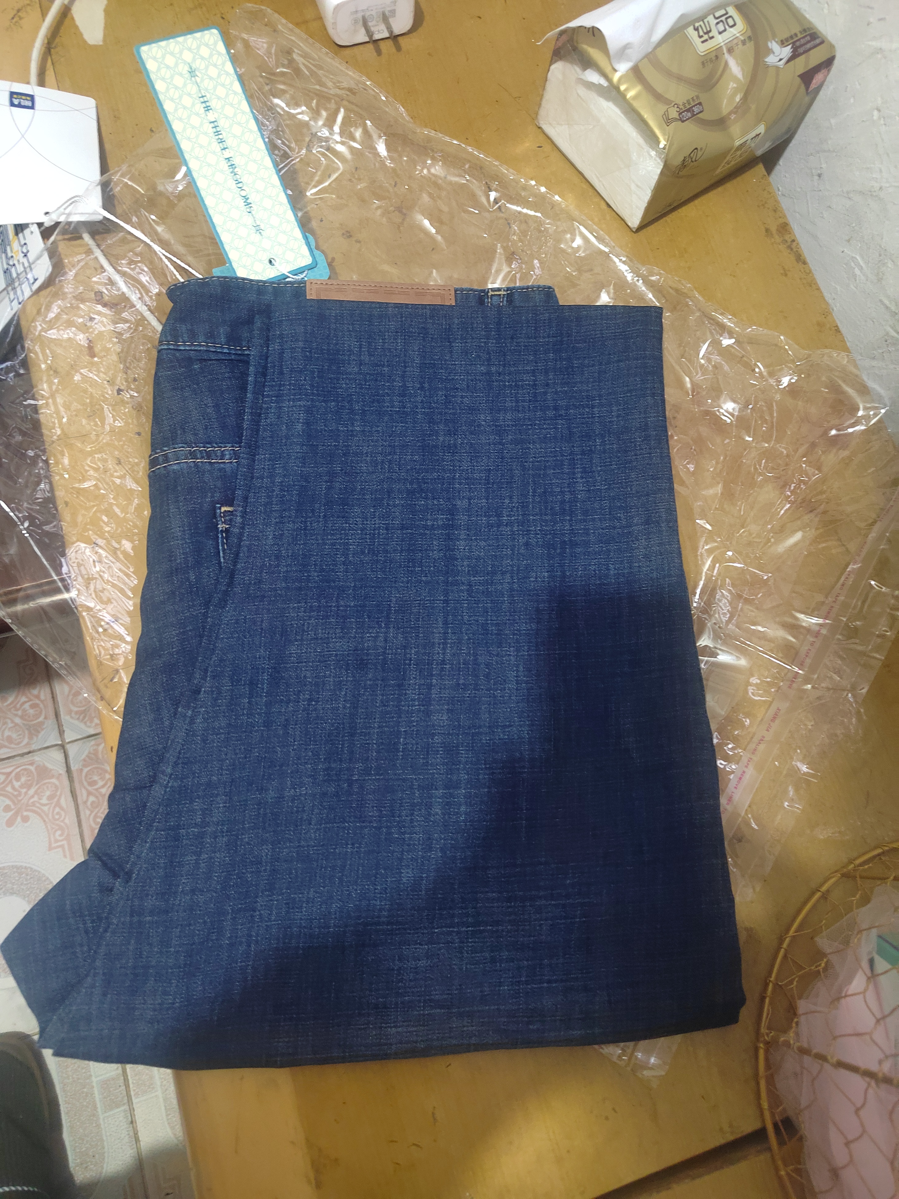 海澜之家（HLA）加绒加厚牛仔裤男24冬季新亦心即为系列裤男 黑牛过渡色（深）9N 35 175/90A 推荐151~160斤 实拍图