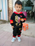 宇龙童话童装男童秋冬款加绒儿童套装卫衣中国风9岁国潮帅气秋季衣服裤子 春秋薄款（衣服裤子） 140 码建议身高1.3米左右 实拍图