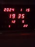 虹泰（HoTai）挂钟万年历电子钟客厅电子日历挂钟创意简约家用电子钟表188-228 188A(22x18cm) 实拍图
