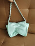UR包包女包甜美蝴蝶结斜挎包女生包包2025新款链条单肩包生日礼物女 冰淇淋绿【送闺蜜送女朋友实用】 实拍图