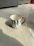 川岛屋青禾日式马克杯陶瓷杯家用办公室喝水杯子牛奶杯早餐杯咖啡杯 蓝线马克杯350ml 实拍图