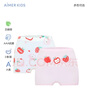 爱慕儿童（AIMER KIDS）内裤女童莫代尔中腰平角内裤2条装女孩短裤AK123D451苹果140 实拍图