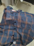稻草人格子衬衫男春秋季新款日系大码透气休闲衬衣宽松男士外套 格子(常规) C508 M (建议95-120斤) 实拍图