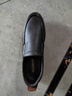 木林森男鞋商务休闲鞋套脚男士皮鞋春夏季透气头层牛皮正装鞋子男爸爸鞋 黑色加绒（皮鞋尺码） 43 皮鞋码 实拍图
