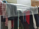 四坊八巷 晾衣架 晒衣架 家用简易落地双杆式阳台户外卧室被子客厅晾衣杆大容量挂衣架 长150宽50高145白色架子 实拍图