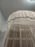 北极绒（Beijirong） 吊顶蚊帐圆顶免安装欧式家用上下床通用子母床纱帐1.5米公主风  玉色  1.5米床通用(直径1.5米) 实拍图