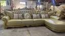 梦美斯宣 沙发 欧式实木真皮转角沙发组合单人位大小户型沙发客厅家具 135 3+贵妃(香槟金款) 实拍图