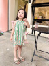 班喜迪六一儿童节礼物女童夏装连衣裙儿童吊带沙滩公主裙宝宝裙子夏季 绿色 120cm 晒单实拍图