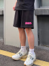 HUGO 男士2024夏季新款新季徽标装饰棉质毛圈布短裤 001-黑色 EU:XL 晒单实拍图