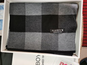 花花公子（PLAYBOY）围巾男士冬季加厚保暖围脖抗寒防风送男朋友生日礼物礼盒装 黑灰【礼盒装】 实拍图