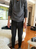 恒源祥中老年【100%蚕丝】男士棉裤冬季三层加厚加绒修身保暖裤175 实拍图