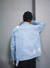 雅鹿牛仔外套男秋季男装破洞牛仔上衣时尚潮流夹克褂子春秋款工装外套 J601浅蓝色 XL (推荐130-140斤) 实拍图