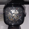 冠琴（GUANQIN）手表男全自动机械表国潮方形时尚男表运动防水夜光镂空腕表送男友 全自动机械款-网带全黑 实拍图