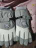沐驰斯顿手套男士秋冬季骑行电动车加绒防风防泼水保暖女士触屏棉滑雪手套 灰白色【女款雪花】 均码加厚 实拍图