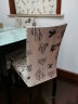 仙逸格（Xianyige）餐桌椅子套罩座椅套连体弹力布家用 办公一体式简约四季凳子套1只 抽象深灰 实拍图